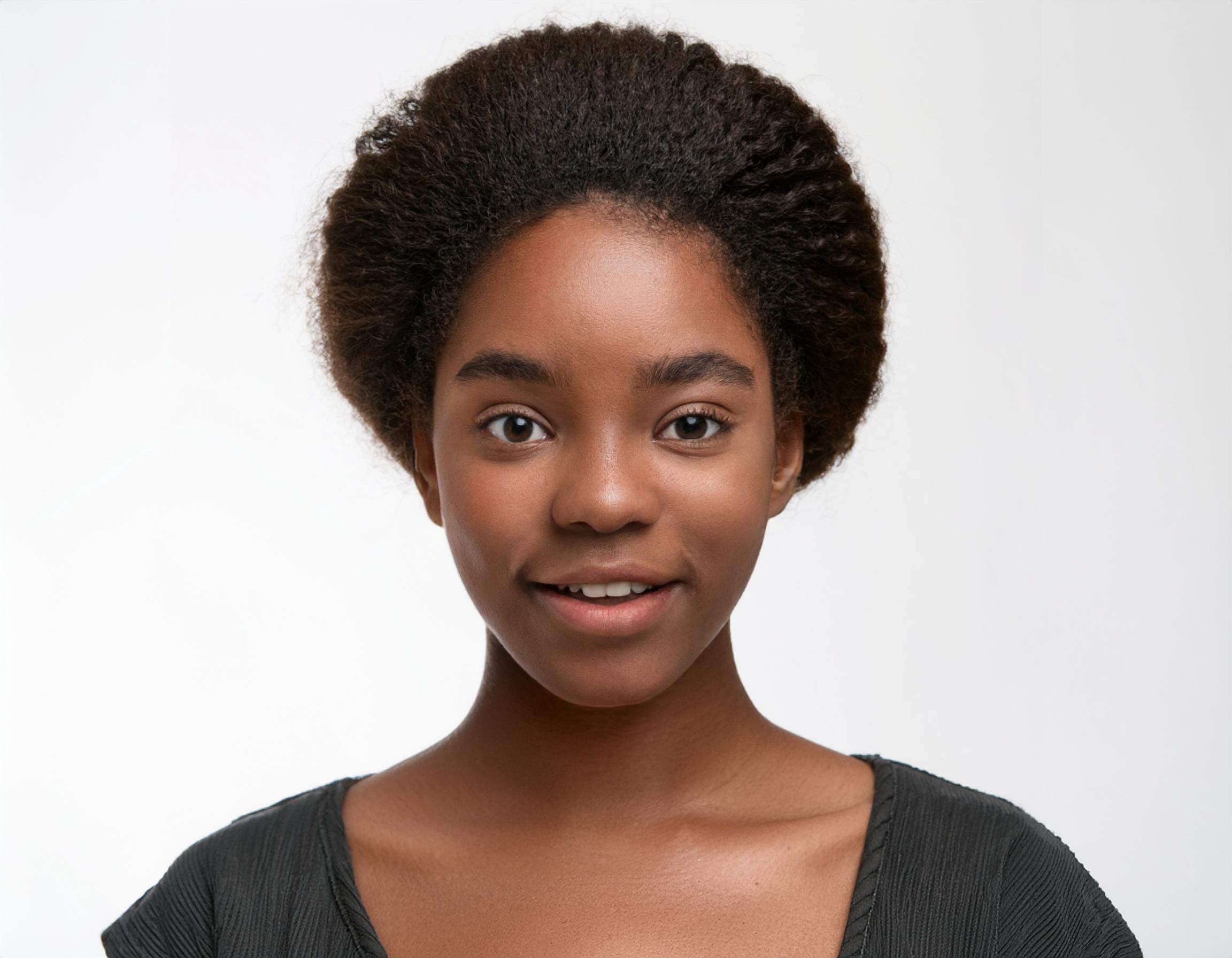 Home vecteezy portrait of african teenager with high fade hairstyle and 55125589